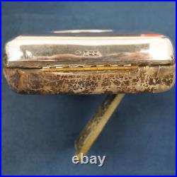 Antique 8 Days Swiss Made Pocket Watch in British Sterling Case WC Free Ship