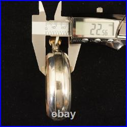 Antique 8 Days Swiss Made Pocket Watch in British Sterling Case WC Free Ship