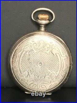 Antique 925 Sterling Silver Hc''standard U. S. A.'' Pocket Watch. Case By Illinois