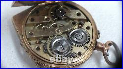 Antique 9 Ct Gold Engraved Pear Case Fob Watch In Watch Box Levinson Sons Perth