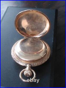 Antique AMERICAN WALTHAM 14K GF Tricolored Gold Hunter Case 45.1 Grams Ornate