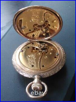 Antique AMERICAN WALTHAM 14K GF Tricolored Gold Hunter Case 45.1 Grams Ornate