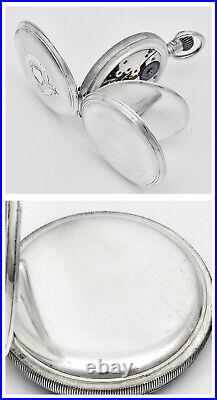 Antique ASTORIA 15 Jewels Sterling Silver Hunter Pocket Watch 1938 2oz Case