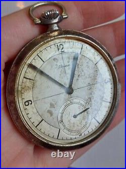 Antique Alpina Silver Case Pocket Watch