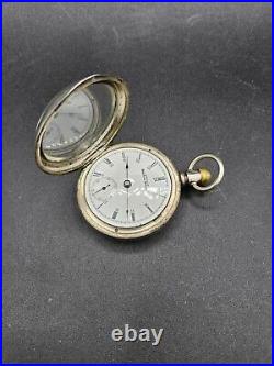 Antique Americam Waltham Watch Co. Coin Silver Open Pocket Watch 1881 Running