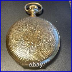 Antique American WALTHAM 14K Gold Hunter Case 7 Jewel Pocket Watch circa 1919