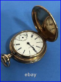 Antique American Waltham 14k Gold Case Pocket Watch Project Ticking U. S. ASSAY