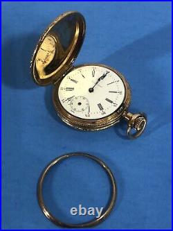 Antique American Waltham 14k Gold Case Pocket Watch Project Ticking U. S. ASSAY