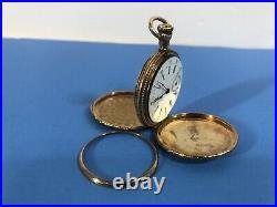 Antique American Waltham 14k Gold Case Pocket Watch Project Ticking U. S. ASSAY