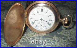 Antique American Waltham Pocket Watch 15 Jewels Dueber 20 Year Case