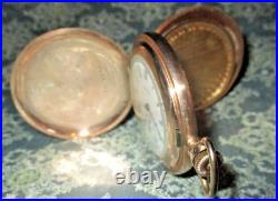 Antique American Waltham Pocket Watch 15 Jewels Dueber 20 Year Case