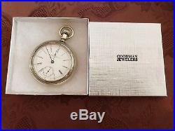 Antique American Waltham Pocket Watch Bartlett 17j Silverode Case Just Serviced