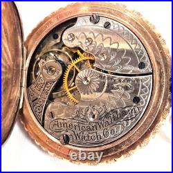 Antique American Waltham Pocket Watch Gold Filled C. W. C. CO Case Works! Engraved