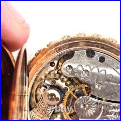 Antique American Waltham Pocket Watch Gold Filled C. W. C. CO Case Works! Engraved