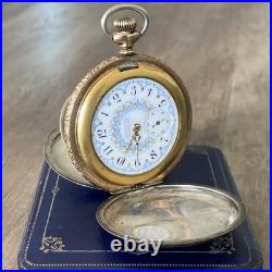 Antique American Waltham Pocket Watch Model 1890 Grade J 6s Fahys Coin No. 1 Case