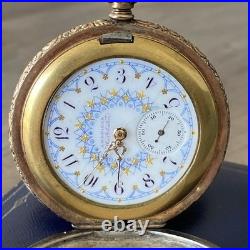 Antique American Waltham Pocket Watch Model 1890 Grade J 6s Fahys Coin No. 1 Case