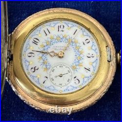 Antique American Waltham Pocket Watch Model 1890 Grade J 6s Fahys Coin No. 1 Case
