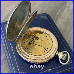 Antique American Waltham Pocket Watch Model 1890 Grade J 6s Fahys Coin No. 1 Case