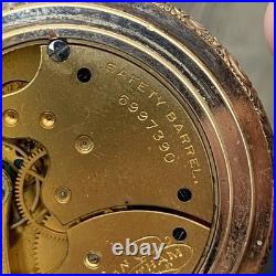 Antique American Waltham Pocket Watch Model 1890 Grade J 6s Fahys Coin No. 1 Case