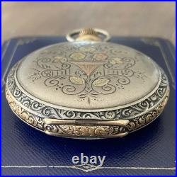 Antique American Waltham Pocket Watch Model 1890 Grade J 6s Fahys Coin No. 1 Case