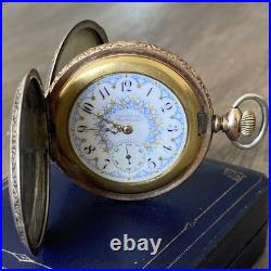 Antique American Waltham Pocket Watch Model 1890 Grade J 6s Fahys Coin No. 1 Case