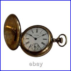 Antique American Waltham Pocket Watch With Hunter Case 0S 7J needs work