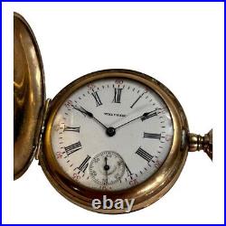 Antique American Waltham Pocket Watch With Hunter Case 0S 7J needs work