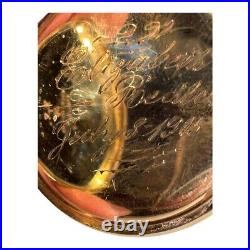 Antique American Waltham Pocket Watch With Hunter Case 0S 7J needs work