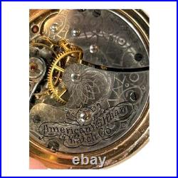 Antique American Waltham Pocket Watch With Hunter Case 0S 7J needs work