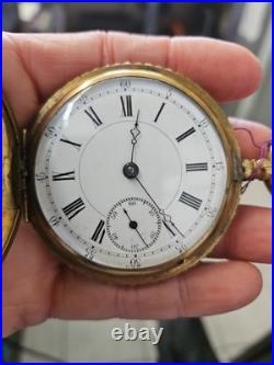 Antique American Waltham hunter case pocket watch As Is