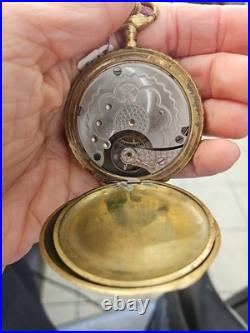 Antique American Waltham hunter case pocket watch As Is