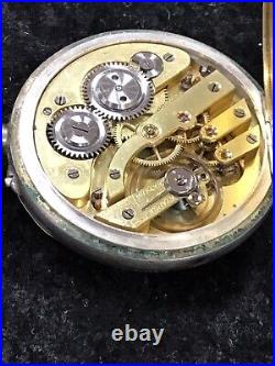 Antique Ancre Pocket Watch Swiss Made 800 Silver Case Working