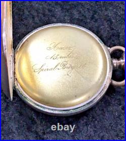 Antique Ancre Pocket Watch Swiss Made 800 Silver Case Working