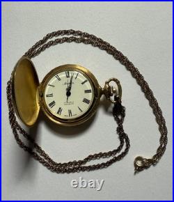 Antique Arnex 17 Jewels Swiss Made Ladies Pocket Watch Gold Hunter Case- Runs