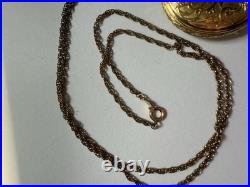 Antique Arnex 17 Jewels Swiss Made Ladies Pocket Watch Gold Hunter Case- Runs