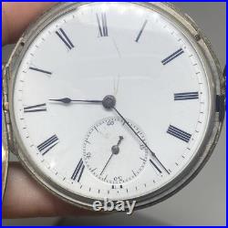 Antique Arnold London Pocket Watch, Not Running, Silver Case, Key Wind No Key