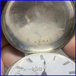 Antique Arnold London Pocket Watch, Not Running, Silver Case, Key Wind No Key