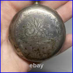 Antique Arnold London Pocket Watch, Not Running, Silver Case, Key Wind No Key