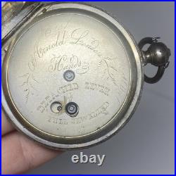 Antique Arnold London Pocket Watch, Not Running, Silver Case, Key Wind No Key