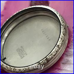 Antique Art Deco 12s Brookline Open Face Pocket Watch Case 14k White GF Rare USA