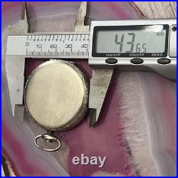 Antique Art Deco 12s Brookline Open Face Pocket Watch Case 14k White GF Rare USA