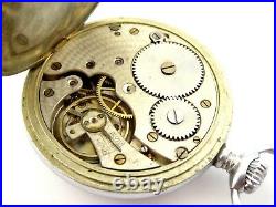 Antique Art Deco 1930s Mechanical Pure Nickle Cased Pocket Watch