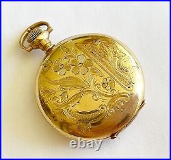 Antique Art Nouveau Gold Filled Hunting Case Watch Case Only, 0 Size