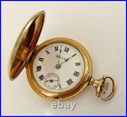 Antique Art Nouveau Gold Filled Hunting Case Watch, O Size