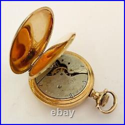 Antique Art Nouveau Gold Filled Hunting Case Watch, O Size