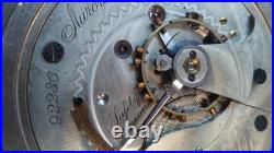 Antique Aurora Watch Co. Mechanical Pocket Watch withDueber Silverine Watch Case