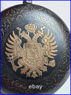 Antique Austria Hungary Presentation Pocket Watch Case Calvary Military Army