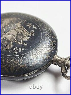 Antique Austria Hungary Presentation Pocket Watch Case Calvary Military Army