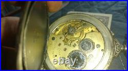 Antique Automobile Regulateur Goliath pocket watch Zouave Case F Rainier