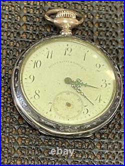 Antique Bailey Banks & Biddle Pocket Watch Sterling Silver Case 1898